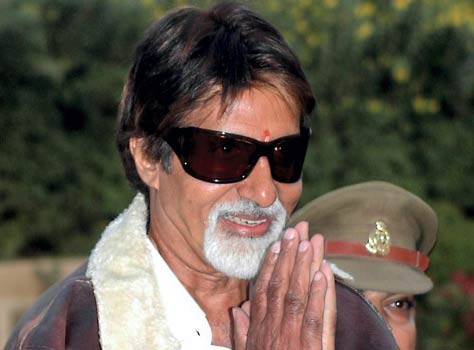 Actor Amitabh Bachchan on his arrival at a hotel in Agra