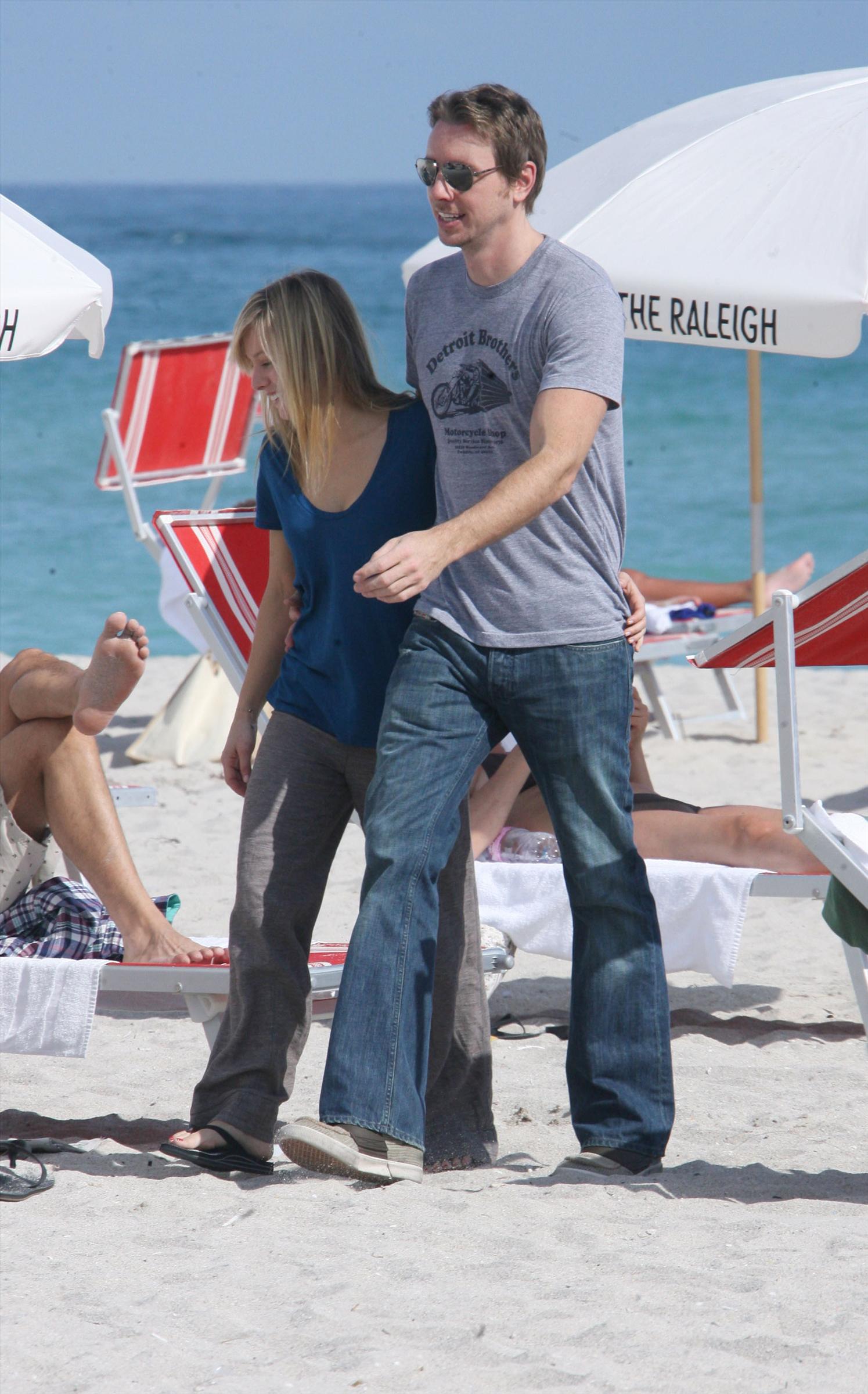 KRISTEN BELL - Candids South Beach -4