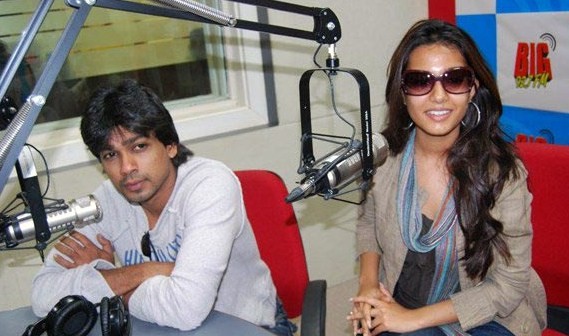 Amrita Rao and Nikhil Dwivedi at Big FM 