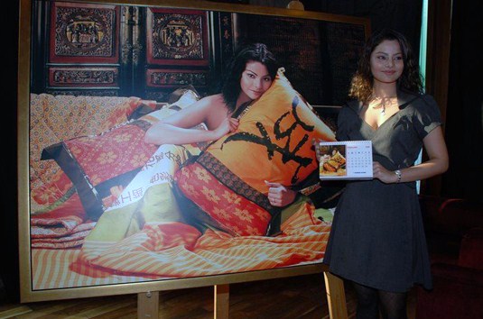 Model at the launch of Gladrags Swimsuit Calendar 2008 