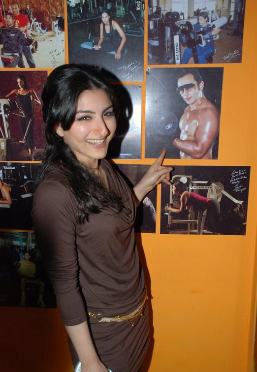 Soha Ali Khan at the launch of Gold Gym Calender