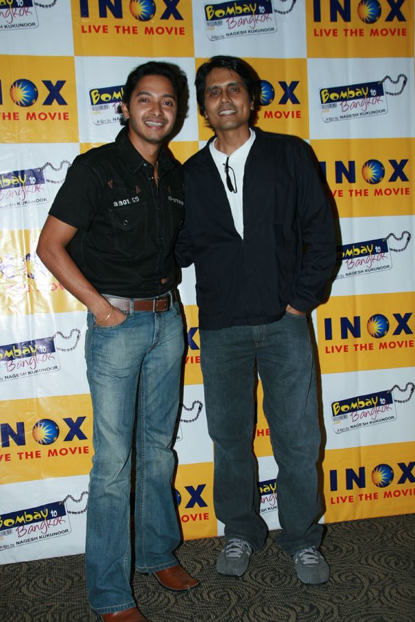 Shreyas Talpade and Nagesh Kukunoor at Inox to meet and interact with the audience 