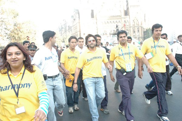 Arshad Warsi at the 5th Standard Chartered Mumbai Marathon 2008 