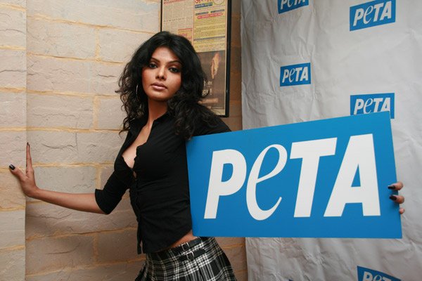 Sherlyn Chopra at the launch of PETA's new campaign 