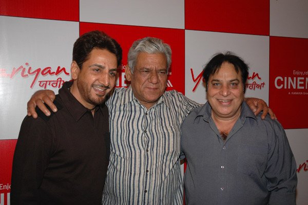Gurdas Mann, Om Puri, Rana Jung Bahadur at the premiere of Yaariyan 