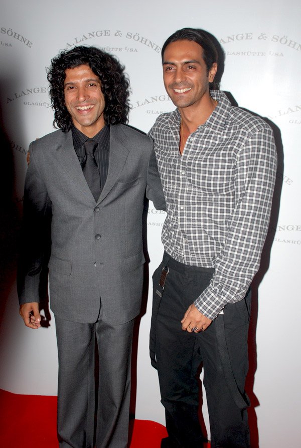 Farhan Akhtar, Arjun Rampal at the launch of A. Lange and Sohne watches 