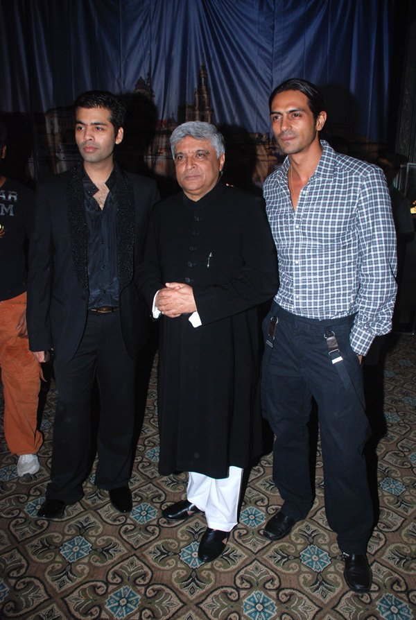 Karan Johar, Javed Akhtar, Arjun Rampal at the launch of A. Lange and Sohne watches 