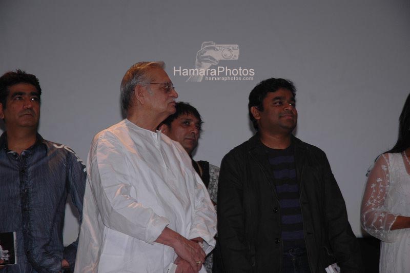 Krishna Kumar, Gulzar, A.R.Rehman at Subhash Ghai's birthday bash and music launch of film Black And White 