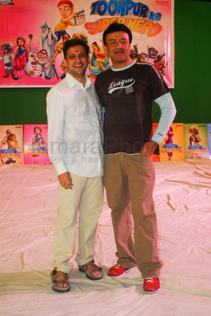 Sunil Lulla, Anu Malik at Toonpur Ka Superhero, Indias First 3D and Live Action animation film Launched 