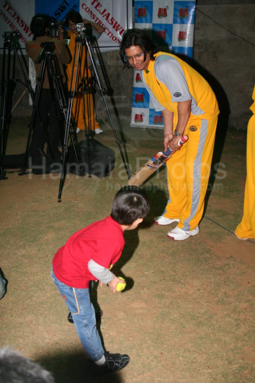 Shaan at the Cricket match for the music industry in the playground of Ritumbara College on Jan 30th 2008 