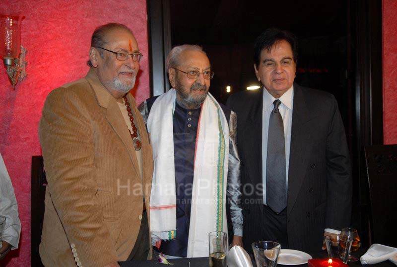 Shammi Kapoor, Pran, Dilip Kumar at Pran's 88th birthday on 12th Feb 2008 