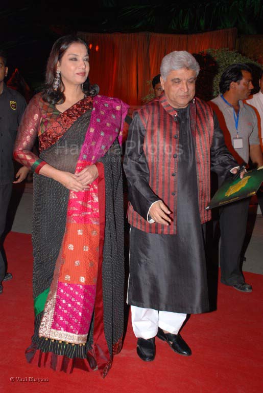 Javed Akhtar,Shabana Azmi at Jodhaa Akbar premiere at IMAX WADALA on 14th feb 2008 