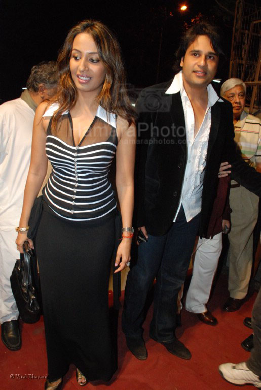 Krishna with Kashmira Shah at the launch of  Kamini Khanna's new website on Beauty with Astrology in Juhu Club on Feb 19th 2008