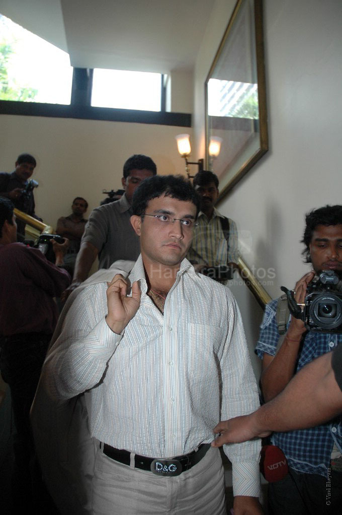 Saurav Ganguly at IPL auction meet in Hilton on Feb 20th 2008