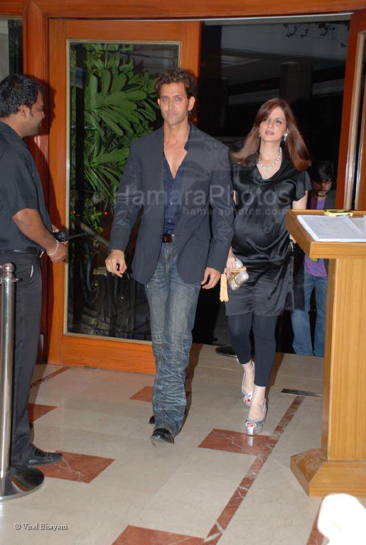 Hrithik Roshan, Suzanne at Farah Ali Khan Bash at Blings in Hotel The Leela on 23rd Feb 2008 