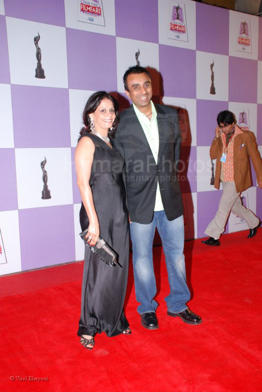 Sanjay Gadhvi with wife at Fair one Filmfare 2007 in Mumbai's plush Yashraj Studio on the 23rd Feb 2008 