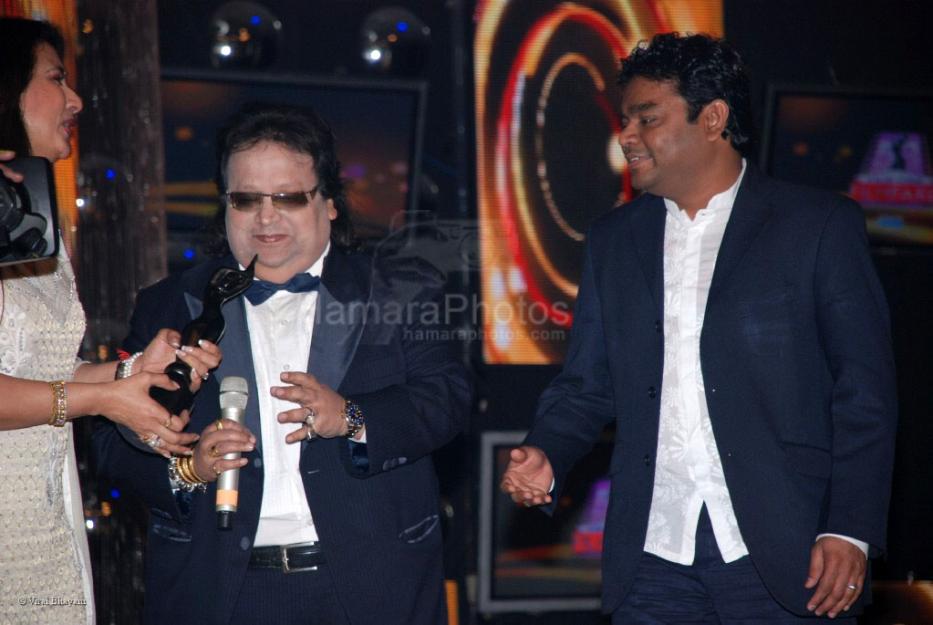Poonam Dhillon,Bappi Lahri,A R Rahman at Fair one Filmfare 2007 in Mumbai's plush Yashraj Studio on the 23rd Feb 2008 