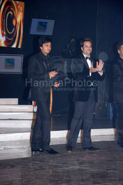 Ritesh Deshmukh,Fardeen Khan at Fair one Filmfare 2007 in Mumbai's plush Yashraj Studio on the 23rd Feb 2008 