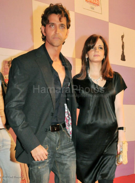 Hrithik Roshan,Suzzane at Fair One 53rd Filmfare Awards in Mumbai on Feb 28th, 2008