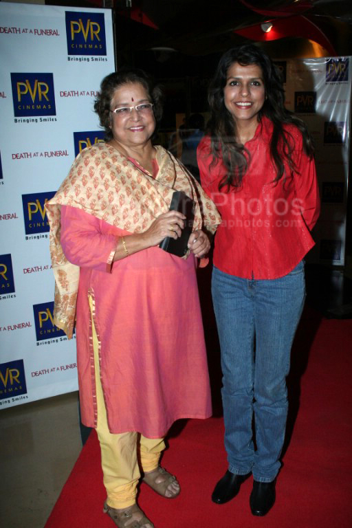 Shobha Khote, Bhavana Balsavar at the premiere of Death at a funeral in PVR on Feb 28th 2008 