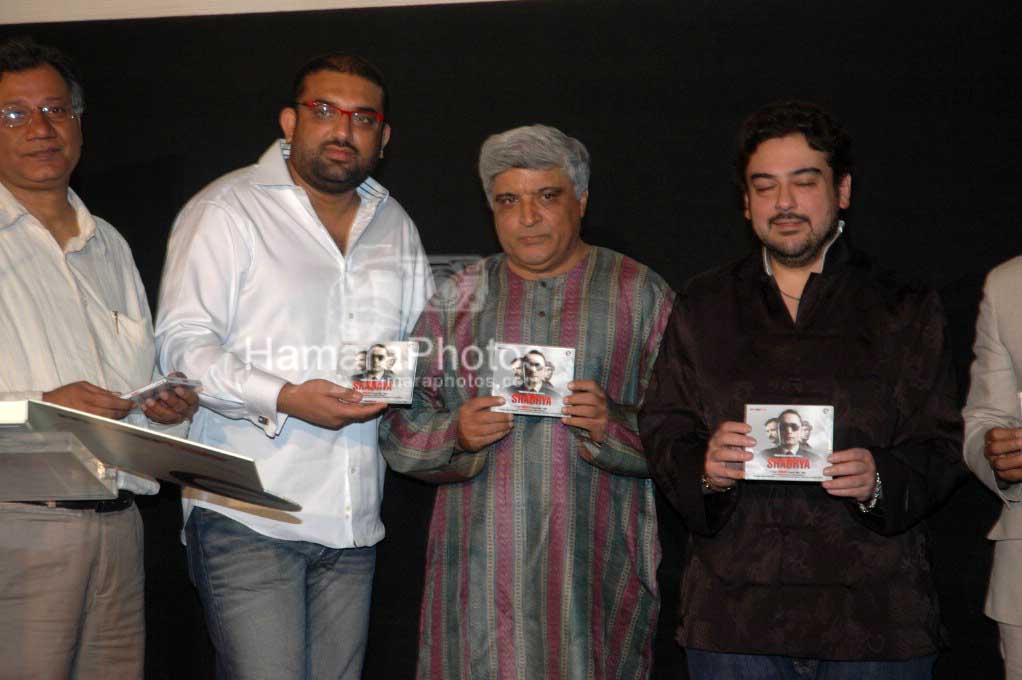 Javed Akhtar,Adnan Sami at Shaurya music launch in Cinemax on March 10th 2008