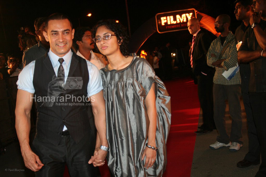Aamir Khan,Kiran Rao at the Race premiere in IMAX Wadala on March 20th 2008