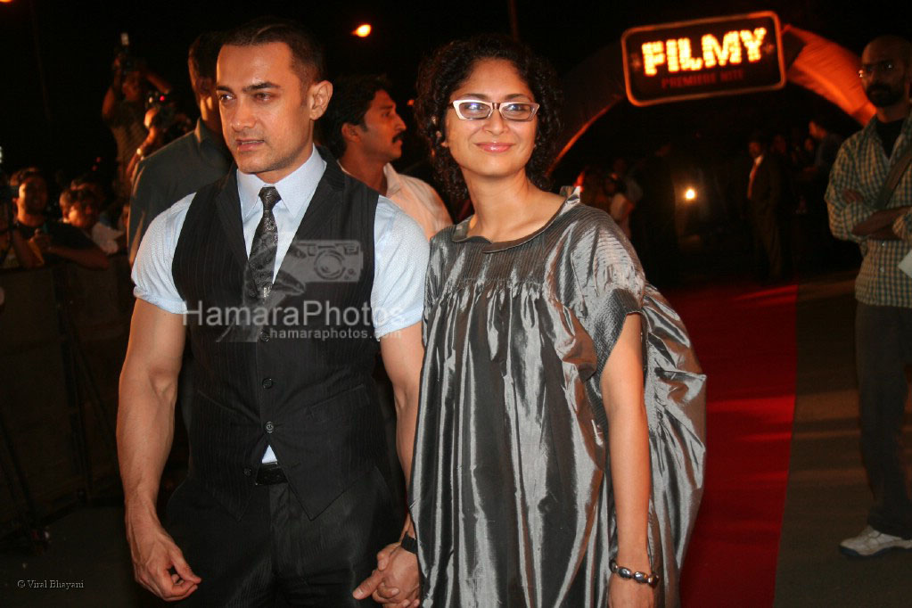 Aamir Khan,Kiran Rao at the Race premiere in IMAX Wadala on March 20th 2008