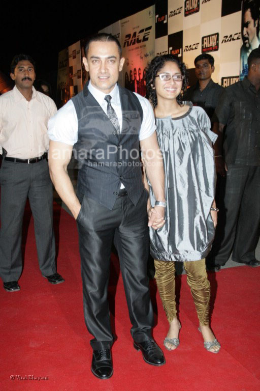 Aamir Khan, Kiran Rao at the Race premiere in IMAX Wadala on March 20th 2008