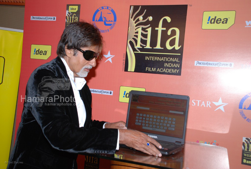 Amitabh Bachchan inaugurates IIFA Voting weekend by casting the first vote in JW Marriott on March 28th 2008