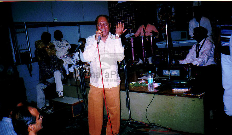 Singer Mohd Aziz crooning the number - Mohd Rafi Tu Bahut Yaad Aaya -  at Naushad Hall