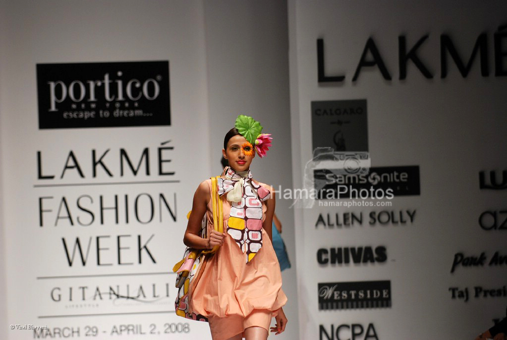 Model at Lakme Fashion Week Ramp Walk for Portico on March 29th 2008
