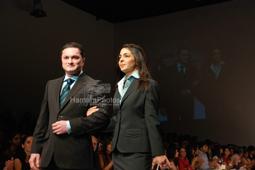 Gautam Singhania walks on the ramp for Park Avenue at Lakme India Fashion Week on April 1st 2008