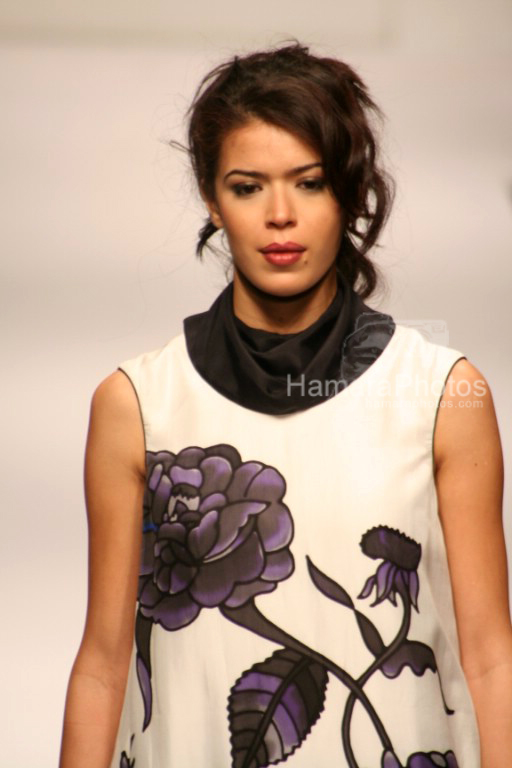 Model walks on the ramp for  Payal Singhal at Lakme India Fashion Week on April 1st 2008