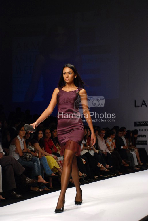 Model walks on the ramp for Park Avenue at Lakme India Fashion Week on April 1st 2008
