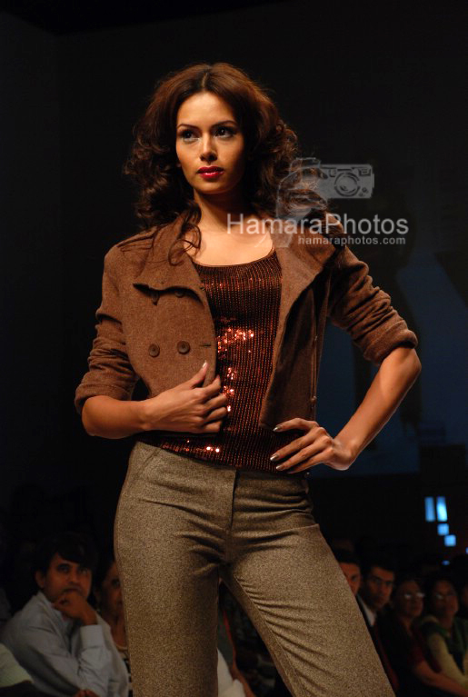 Model walks on the ramp for Allen Solly show in Lakme Fashion week on April 2nd 2008