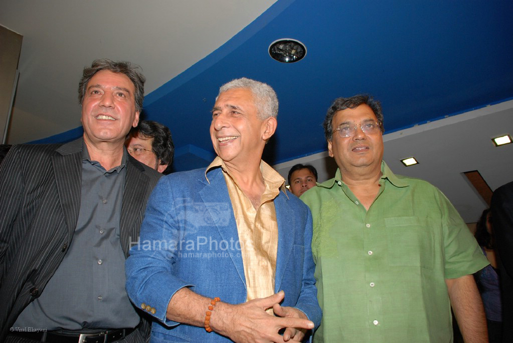 Javed Sheikh, Naseruddin Shah and Subhash Ghai  at Khuda Kay Liye premiere in Fame, Andheri on April 3rd 2008