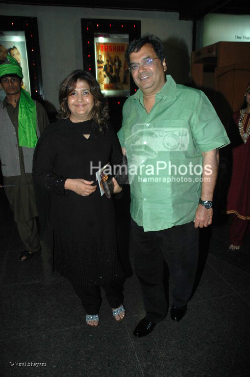 Subhash Ghai with wife at Khuda Kay Liye premiere in Fame, Andheri on April 3rd 2008