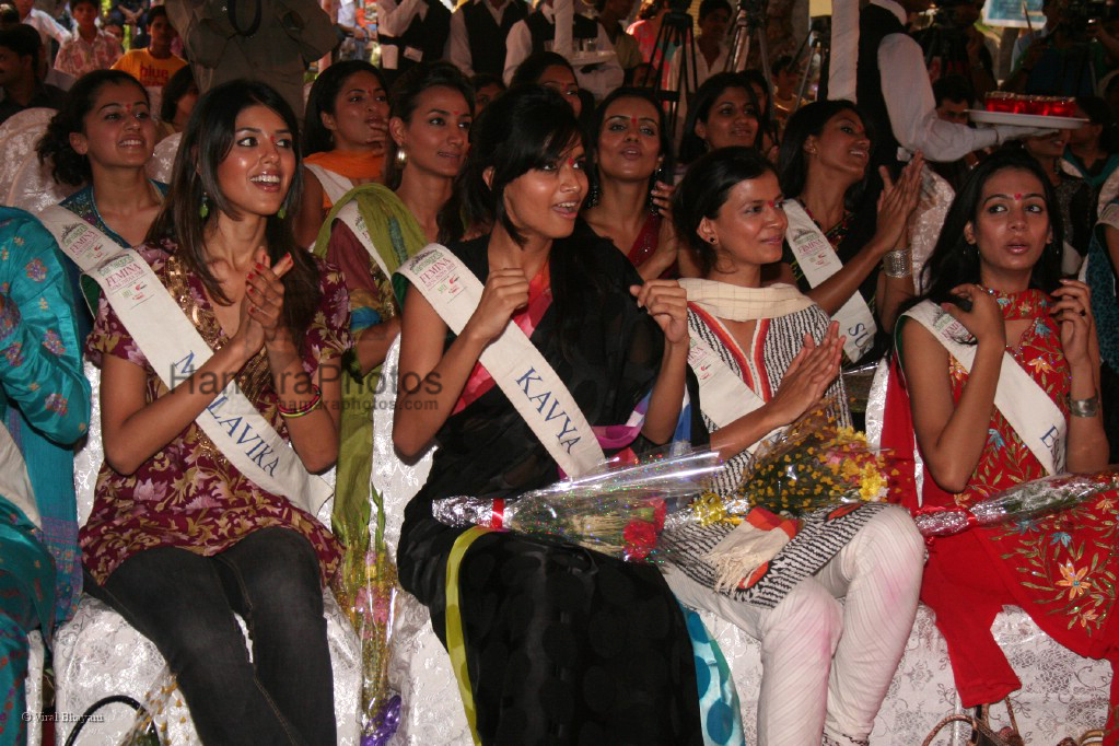 Contestants at Femina Miss India on April 4th 2008