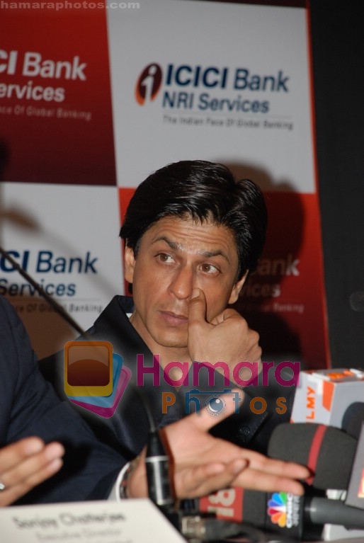 Shahrukh Khan at ICICI Bank announcement of the Global Indian account in Grand Hyatt on April 4th 2008 