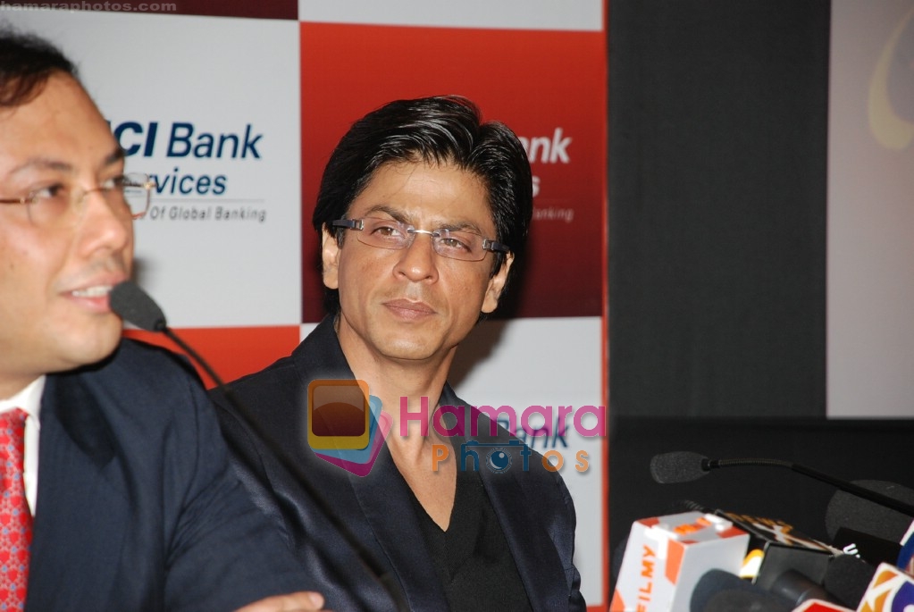 Shahrukh Khan at ICICI Bank announcement of the Global Indian account in Grand Hyatt on April 4th 2008 