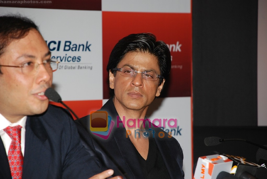 Shahrukh Khan at ICICI Bank announcement of the Global Indian account in Grand Hyatt on April 4th 2008 