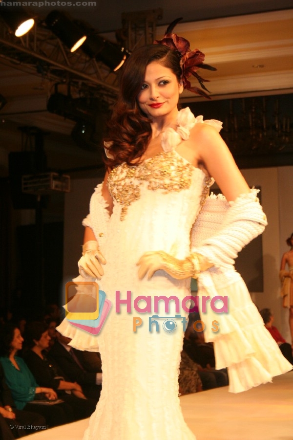 Model walks on the ramp for Neeta Lullas fashion show presented by Gitanjali in ITC Parel on April 12th 2008 