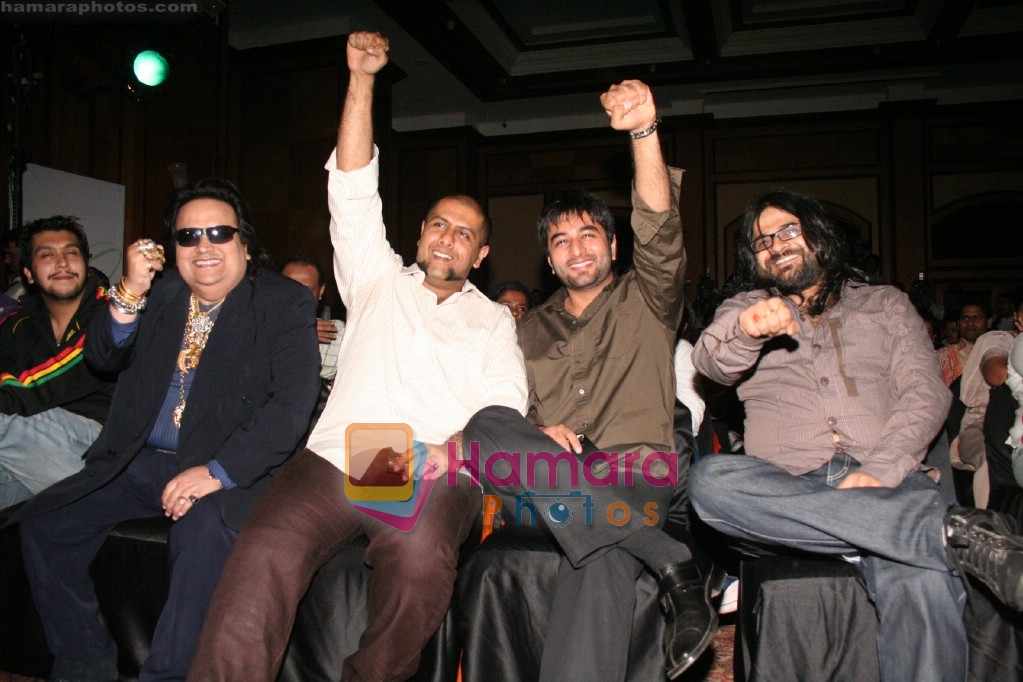 Bappi Lahiri, Vishal,Shekar, Pritam Chakraborty at music launch of Nokia 2 Hot 2 Cool for Kolkata Knight Riders in Taj Land;s End on April 16th 2008 