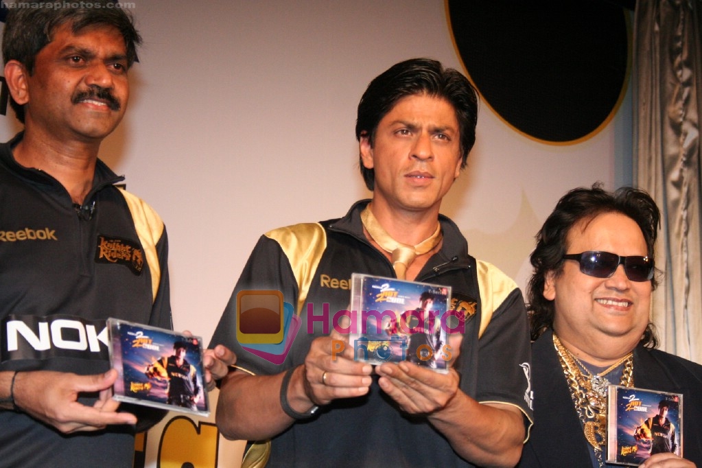 Shah Rukh Khan, Bappi Lahiri  at music launch of Nokia 2 Hot 2 Cool for Kolkata Knight Riders in Taj Land;s End on April 16th 2008 