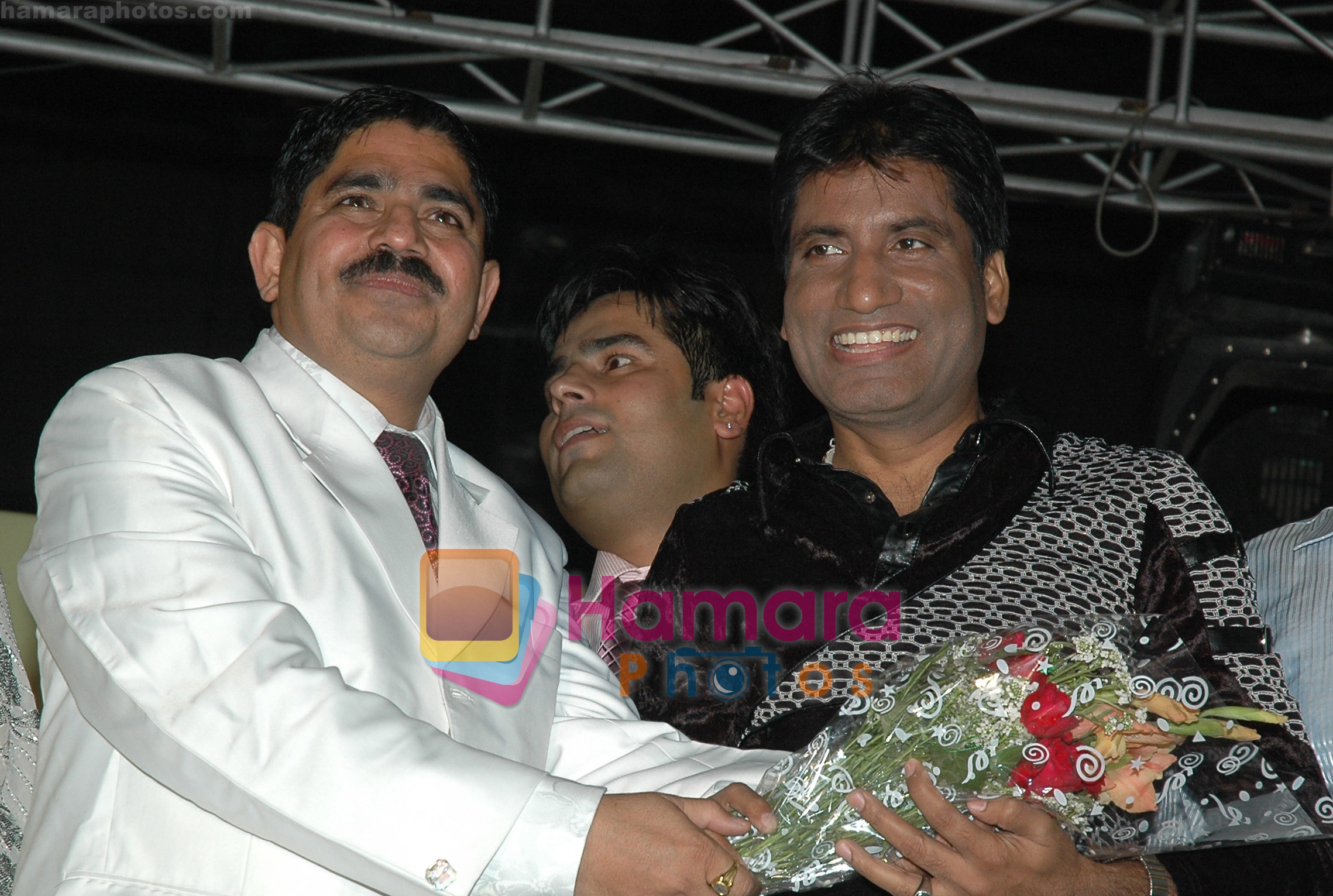 Raju Srivastav with Mr. Ajay Chawda at Pragati Maidan in the capital ((13APR2008)