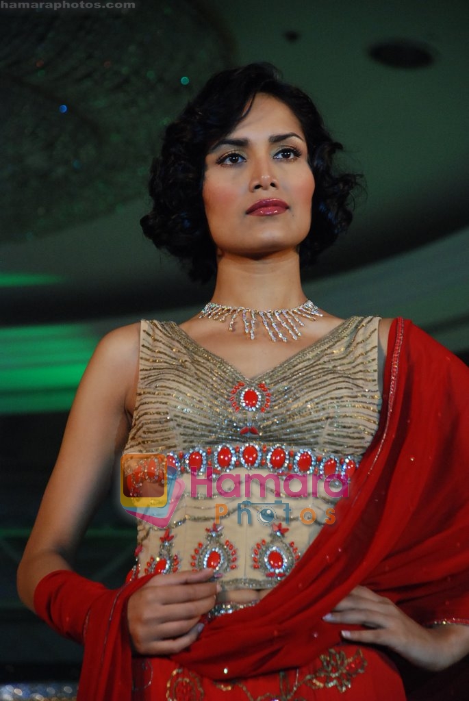 Model walks on the ramp for Tan Jewels fashion show in Taj Land's End on May 3rd 2008
