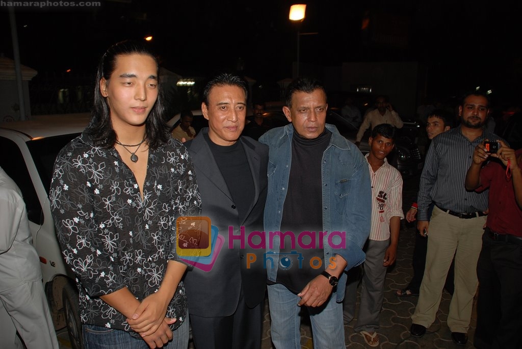 Danny Denzongpa with Mithun Chakraborty at Jimmy premiere in Cinemax on May 8th 2008