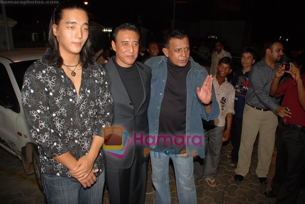 Danny Denzongpa with Mithun Chakraborty at Jimmy premiere in Cinemax on May 8th 2008