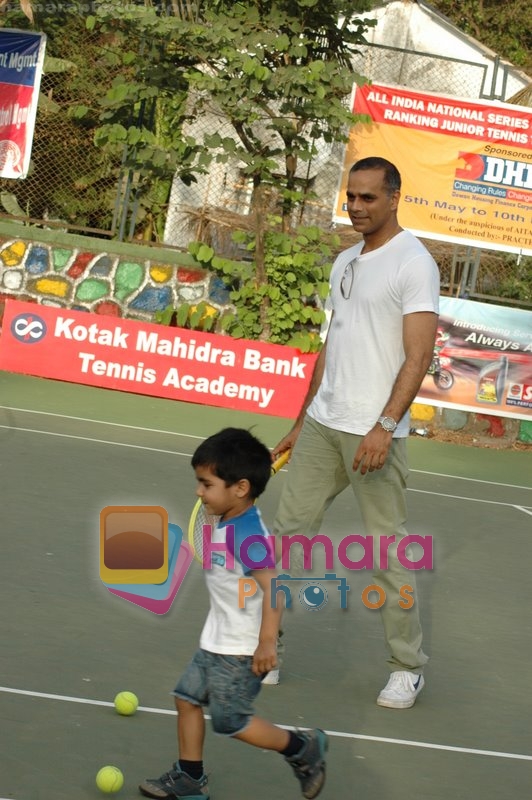 Priya Dutts Husband and Son at Shri Sunil Dutt Tennis tournament in Bhavans on May 10th 2008