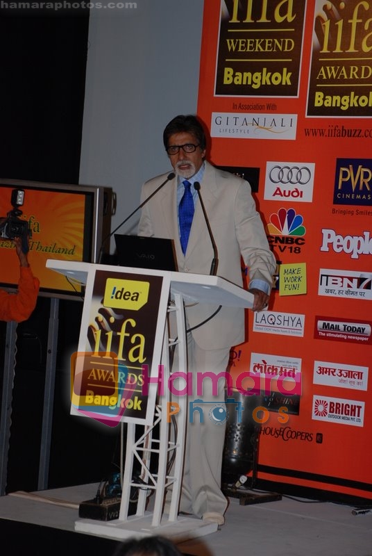 IIFA Brand Ambassador, Amitabh Bachchan at the International Indian Film Academy (IIFA) event on May 22nd 2008 